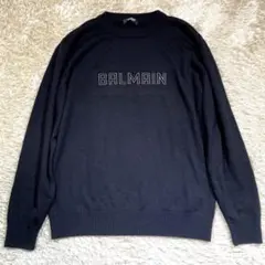 極美品✨バルマン BALMAIN 近年モデル 立体ロゴ ヴァージンウール ニットのサムネイル