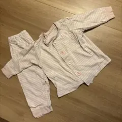 パジャマ ピンクと白のストライプ 90-100