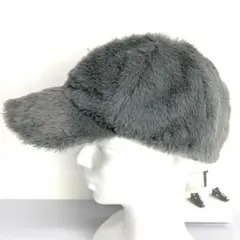 【新品】セール 最終値下げ キャップ ボア もこもこ レディース グレー 帽子