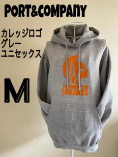 アメリカ古着＊カレッジロゴ＊グレー＊Ｍ＊パーカー　スウェット＊ユニセックス