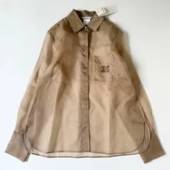 Max Mara マックスマーラ 白タグ シャツ 比翼ボタン シェルボタン 40 