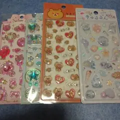 立体シール 4セット ボンボンドロップシール キャラクター