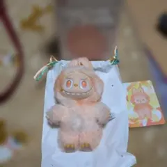 正規品 ラブブ energy オレンジ ぬいぐるみ LABUBU POPMART