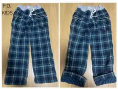 エフオーキッズ/F.O.Kids 　グリーン系チェック柄パンツ　140サイズ