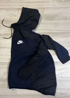 NIKE ナイキ 切り替え ジップアップ パーカー ネイビー ブラック S