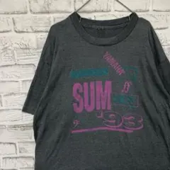 USA製90sヴィンテージTシャツ！シングルステッチグレー古着XL0603のサムネイル