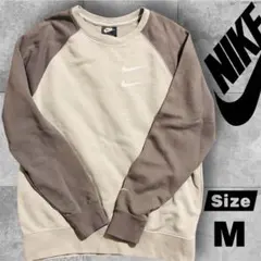 【NIKE】スウェット M グレー バックプリント スウォッシュ ナイキ メンズ
