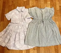 最終値下げ！花柄半袖ワンピース2点セット 110.120