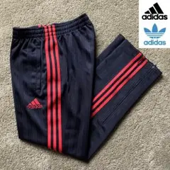 アディダス 黒×赤 トラックパンツ メンズMサイズ ジャージパンツ adidas