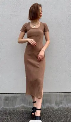 EGOIST テレコＢackオープンワンピース サィズフリー