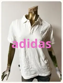 ☘️T23208☘️adidas 半袖 ロゴ ポロシャツ トップス Lのサムネイル