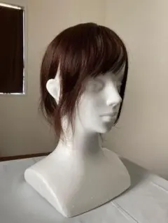 【新品 匿名配送】 最高級人毛100% ウィッグ ヘアピース 女性用 ブラウン 人毛100% ストレートウィッグ ヘアピース 30cm ダークブラウン 新品