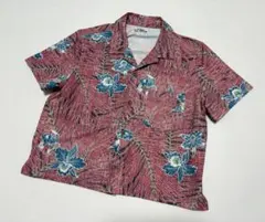 【reyn spooner／レインスプーナー】ショート丈 アロハシャツ (M)のサムネイル