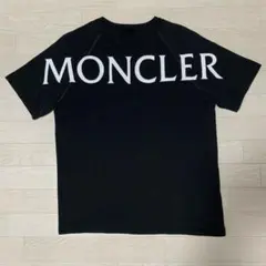 ［極美品］モンクレール　フロントロゴ　黒Tシャツ　M 国内正規品　5S182