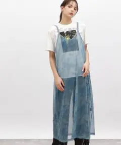 LAKOLE カットメッシュプリントワンピースのサムネイル