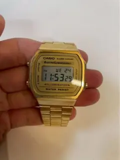 CASIO カシオ A168 ゴールド デジタル腕時計 アラーム クロノグラフのサムネイル