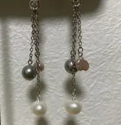 淡水パール　ピアリング・フープピアスチャーム