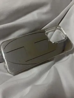 DIESEL iPhone15Pro スマホケース シルバー