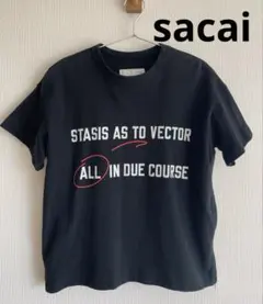 sacai サカイ半袖Tシャツ　ブラック黒のサムネイル