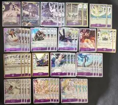 リーダーパラレル付き！格安紫エネル　デッキ　スリーブ付き　まとめ売り リーダーパラレル付き！格安紫エネル デッキ スリーブ付き まとめ売り