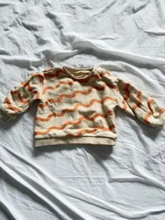 moimoln 裏毛トレーナー　オレンジ