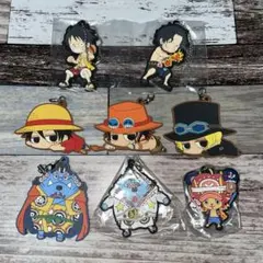 ONE PIECE ラバーストラップ まとめ売り ルフィ エース サボ 他