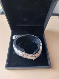 再々値下げ！ステンレススチール 磁気リンクブレスレット