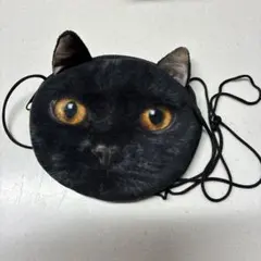 黒猫顔ポシェット
