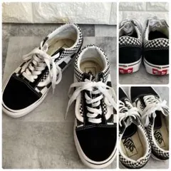 VANS 23cm オールドスクール　チェッカー　靴　スニーカー　バンズ