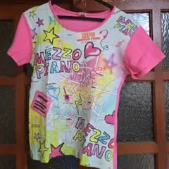 mezzo piano 平成レトロ　ピンク　160㎝　Tシャツ