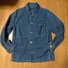 UNIQLO ユニクロ　ウォバッシュ デニムワークジャケット ドーナツボタン変更
