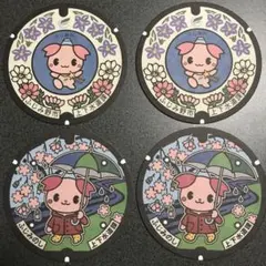 新品 埼玉県ふじみ野市 キャラクター ふじみん マンホールコースター