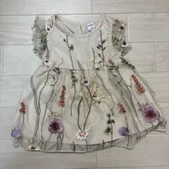 刺繍入り ベビー ドレス 80