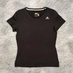 adidas レディース シャツ 半袖 S 黒 ブラック スポーツ 動きやすい