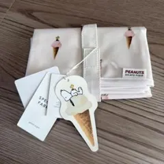 ジェラートピケ　PEANUTS おむつ替えシート　スヌーピー　アイス柄　ピンク