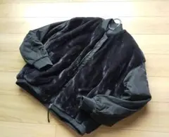 新品◆TAKEO KIKUCHI ボア付きブルゾン ジャケットブラックフリー