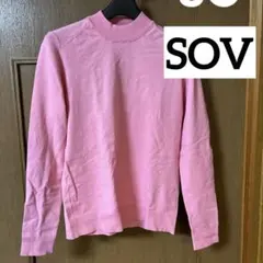 美品　SOVピンク　薄手レーヨンニット　サイズ38のサムネイル