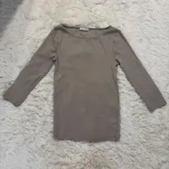 ZARA トップス　七分袖　リブ　M