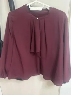 Honeys ボルドー 長袖ブラウス