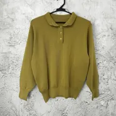プルオーバー 長袖ニット 丸襟 vintage カジュアル