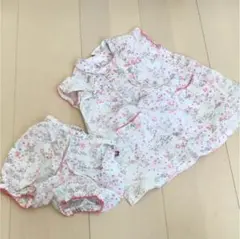 プチバトー セットアップ 6m/67cm 花柄 ピンク