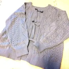 新品　サマンサモスモス　透かし前後着　リボンニット