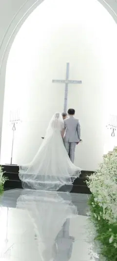 ホワイト ロングウェディングベール