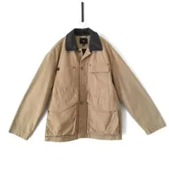 希少 H&M ルーズフィット ワークジャケット ベージュ 襟レザー調 Sサイズのサムネイル