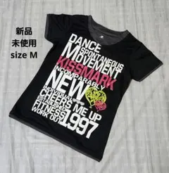 新品　kissmark　トップス　Tシャツ　半袖　黒　M　スポーツ　フィットネスのサムネイル