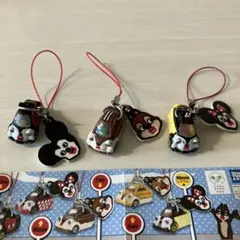 キュービックマウス　ゴーゴーミニカーストラップ　ミッキー　チップ　ミニー