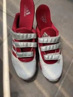 adidas 野球スパイク レッド/シルバー/ホワイト/両Pカバー加工 27 