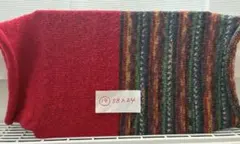 14 Opalオパール毛糸　腹巻き帽子　ネックウォーマー　ハンドメイド　赤系