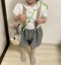 キッズ　うさぎ　かぼちゃパンツ　グレー　90 100 ズボン