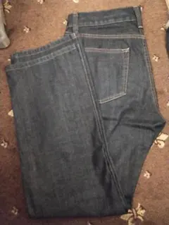 メ*ン様 UNIQLO ダークブルーデニムパンツ 32　暖パン　防寒　ヒートテッ